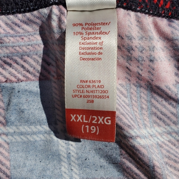 PLUS size alt plaid lace-trimmed tank - Picture 3 of 3